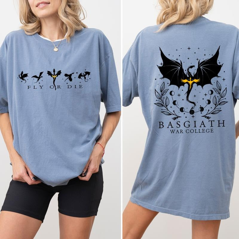 Motivational Flying Dragon Comfort Colors Shirt, Bookish Unisex Tee, Fantasy Reader Clothing, Gifts For Book Lovers