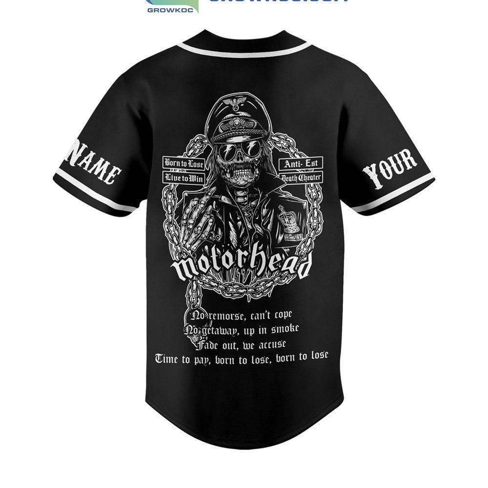 Motor Head 48 Years Of 1975 2023 Born To Lose Live To Win Personalized Baseball Jersey