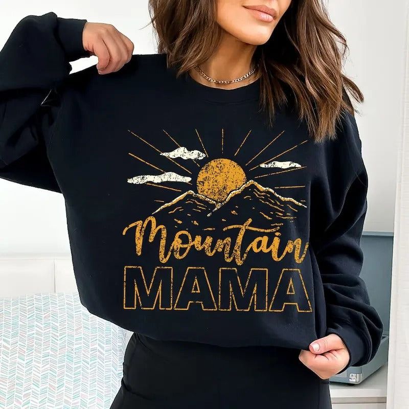 Mountain Mama Shirt,Camping Tee, Cute 70s ,Mountain Mama,Mountain Shirt,Mountain Mom
