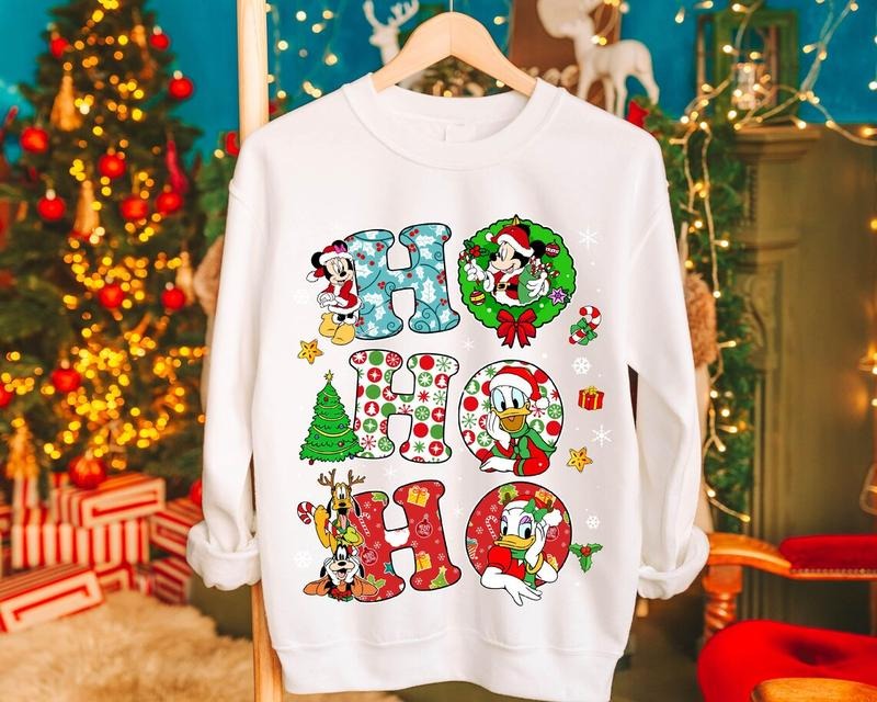 Mouse Characters Christmas Sweatshirt Tshirt, Santa Ho Ho Ho shirt, Toy Story Christmas Shirt, Christmas Shirt, Christmas Crew shirt,