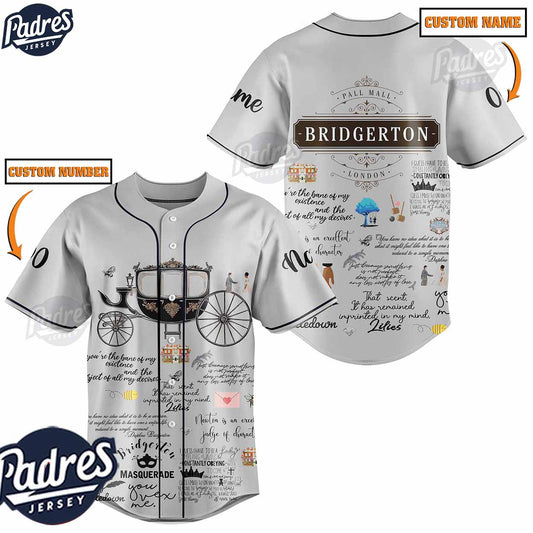 Movie Bridgerton Pall Mall Custom Baseball Jersey - Padres Jersey Oasis: Elevate Your Baseball Style Game