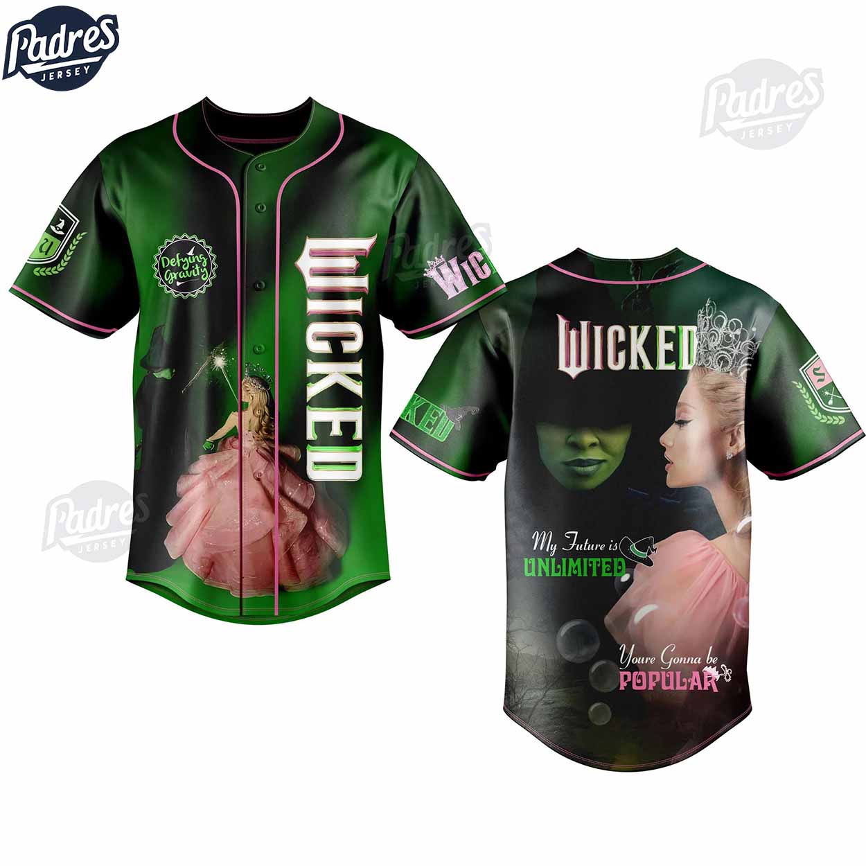 Movie Wicked Musical Fantasy Baseball Jersey Outfit - Padres Jersey Oasis: Elevate Your Baseball Style Game