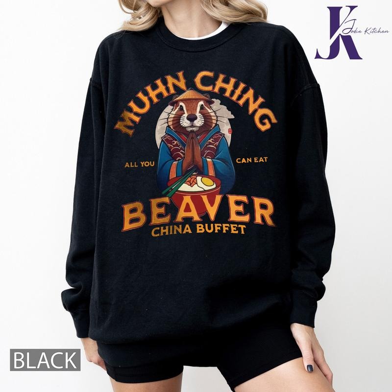 Muhn Ching Beaver China Buffet Shirt, Comfort Colors Shirt