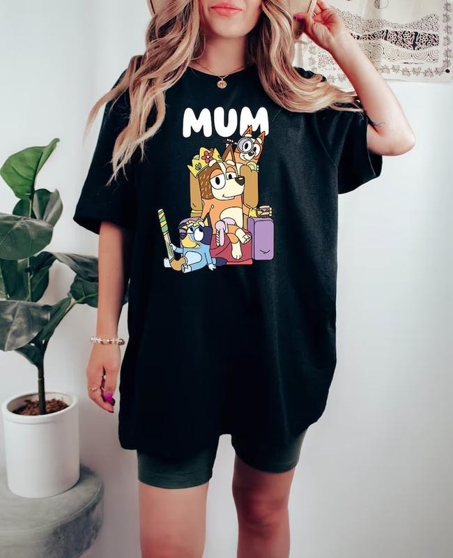 Mum Bluey T-shirt, Bluey Mom Shirt, Mom Life Shirt, Chilli Shirt, Bluey Heeler Family Shirt, Mom Tee, Bluey Cartoon Shirt