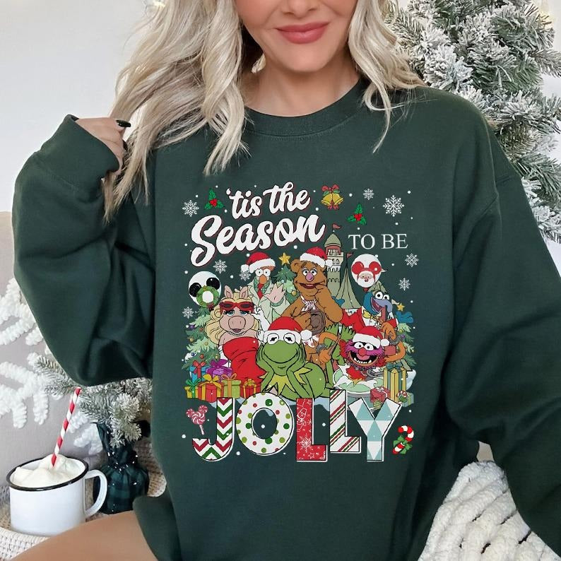 Muppet Tis The Season To Be Jolly T-Shirt Sweatshirt Hoodie, The Muppets Christmas Shirt, Christmas Movies Sweatshirt, Very Merry Christmas Party Shirt, The Muppet Christmas Carol Sweatshirt, Gonzo, Rizzo The Rat, Kermit The Frog, Miss Piggy