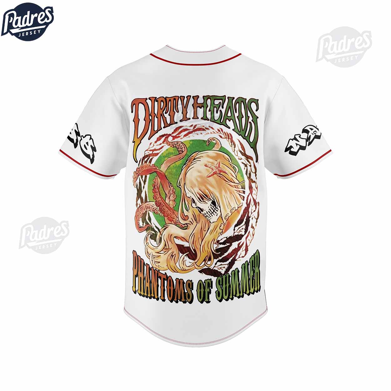 Music Dirty Heads Phantoms Of Summer Custom Baseball Jersey - Padres Jersey Oasis: Elevate Your Baseball Style... (Image 3)