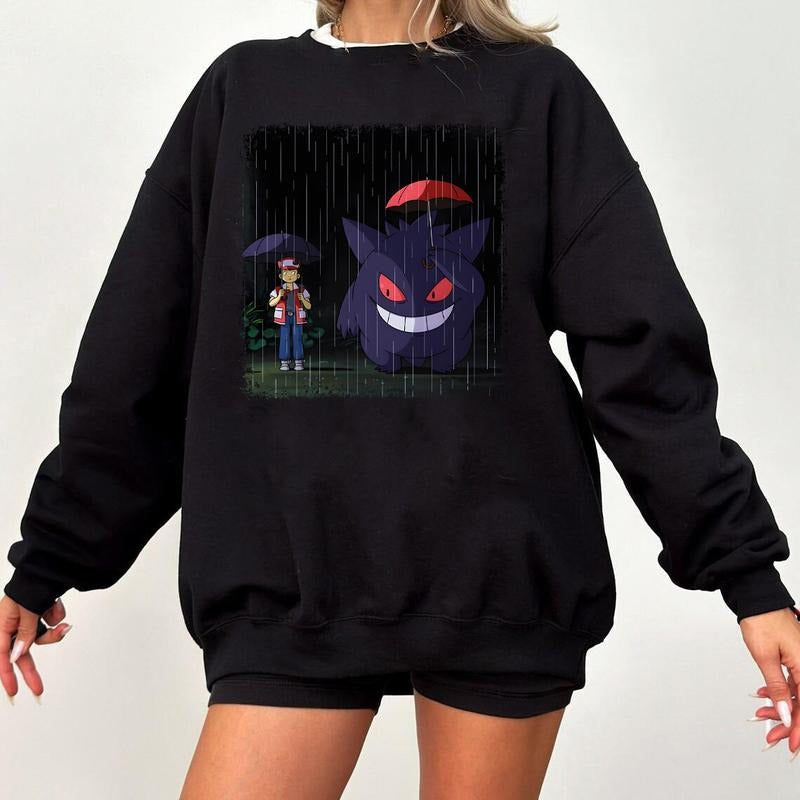 My Neighbor Gengar Pokemon Sweatshirt, Gengar Shirt Fan Gifts, Funny Pokemon Gengar Shirt, Pokemon Ghost Shirt, Cartoon Pokemon Shirt, Gengar Sweatshirt