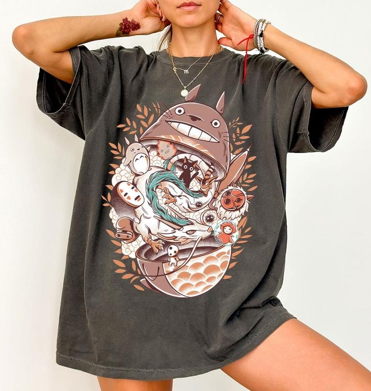 My Neighbour Totoro Shirt, Totoro Shirt, Hayao Miyazaki Shirt, Studio Ghibli Shirt, Ghibli Cartoon Shirt