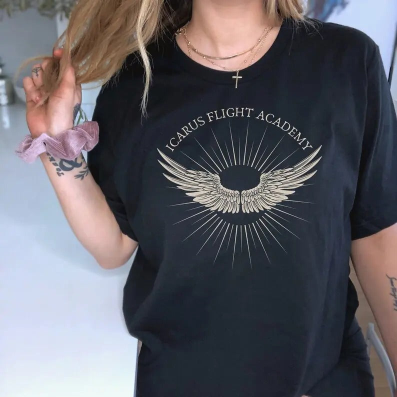 Mythology Shirt Icarus Shirt Greek Mythology Poet Shirt Dark Academia Clothing Literary Shirt Literature Shirt Librarian Book Club T-Shirt