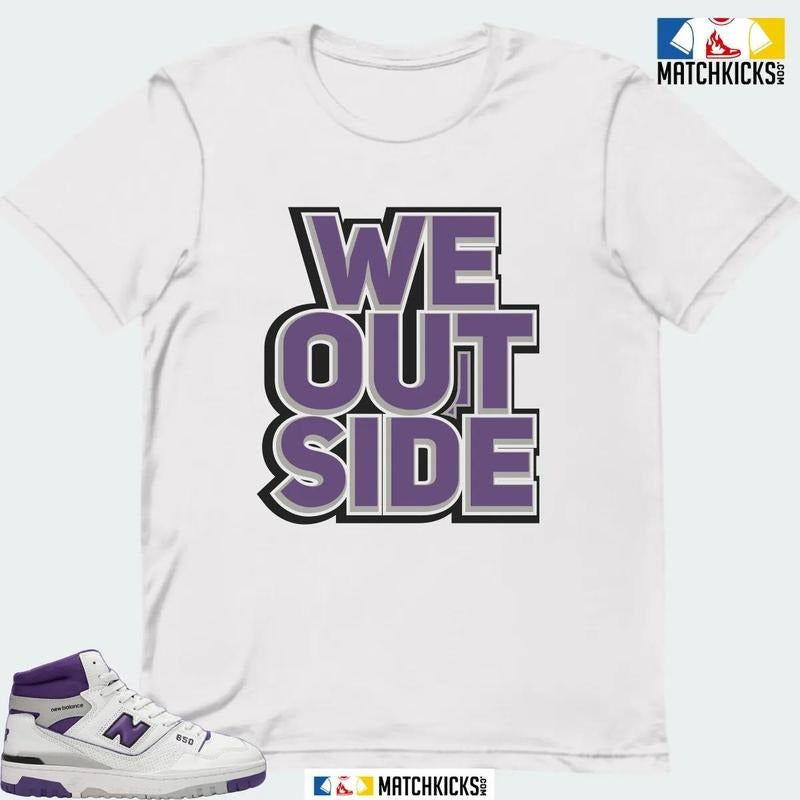 NB 650 WHITE INTERSTELLAR PURPLE SNEAKER MATCHING T-SHIRT (WE OUTSIDE)