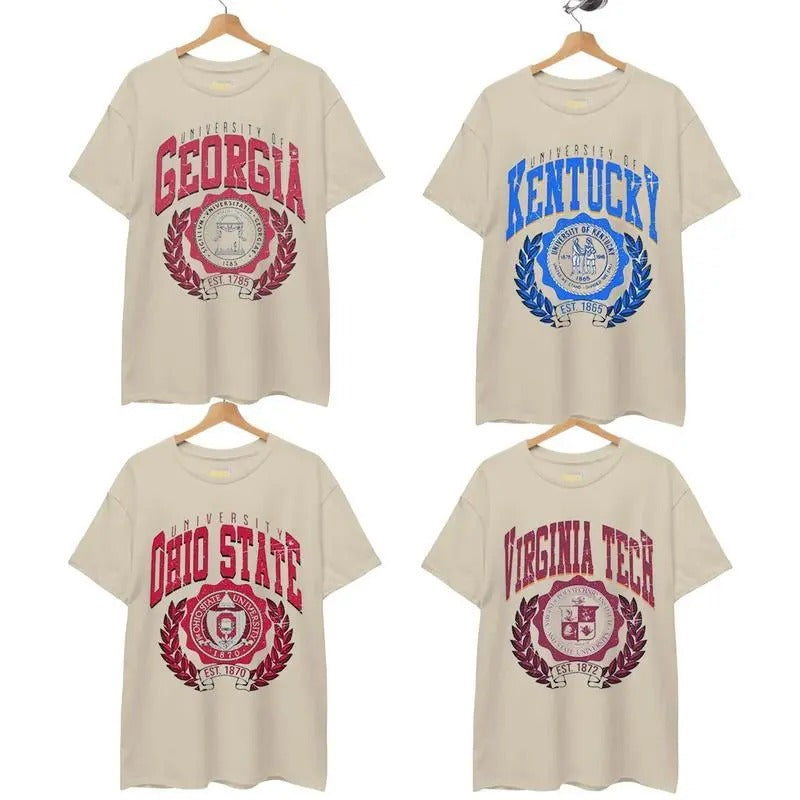 NCAA College All Team Football Sport T-Shirt, Game Day T-Shirt, Michigan Football, Alabama Football, Georgia Football, Florida Football, Gifts For Fan Sport, Graphic Shirt Gift For Women and Man men's sweatshirts