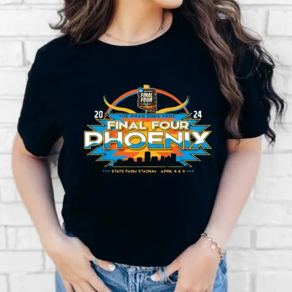 NCAA Final Four Basketball 2024 Phoenix Short Sleeve T-Shirt - Classic Cotton Sports Tee