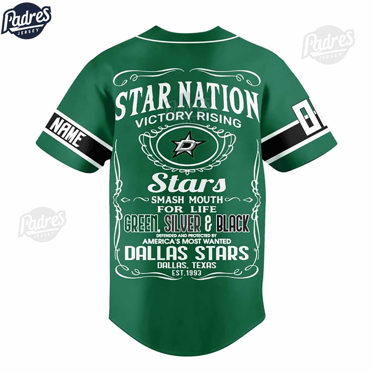 NHL Dallas Stars Custom Baseball Jersey Style - Padres Jersey Oasis: Elevate Your Baseball Style Game