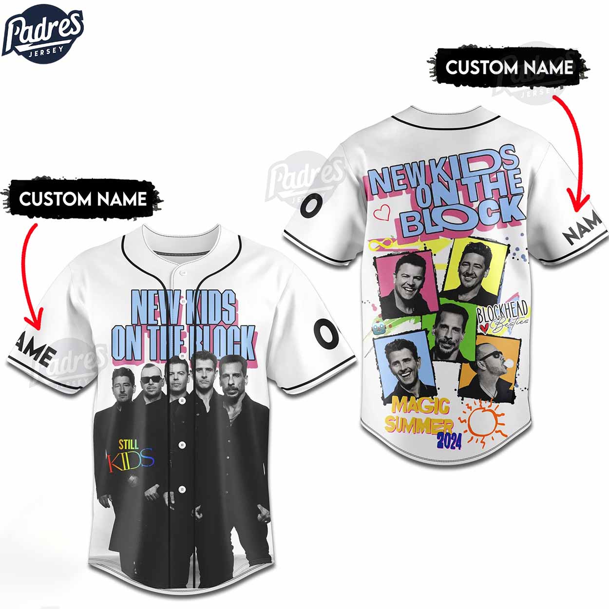 NKOTB Magic Summer Tour 2024 Custom Baseball Jersey Fans - Padres Jersey Oasis: Elevate Your Baseball Style Game