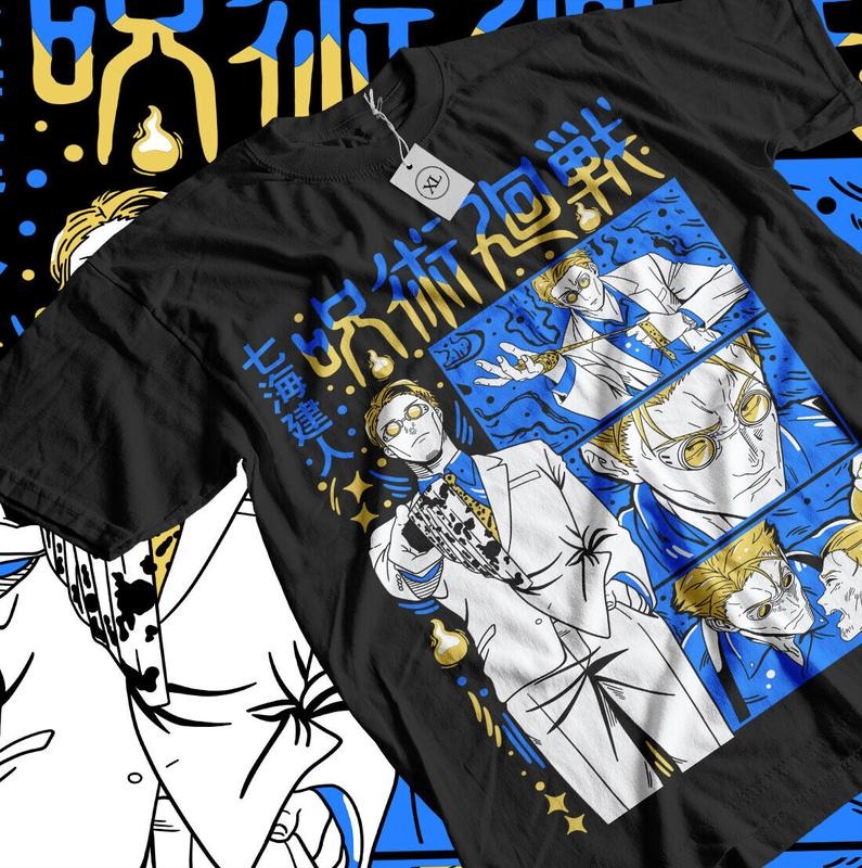 Nanami Kento T-Shirt S-4XL Jujutsu Kaisen JJK Gojo Satoru Horror Anime Shirt Tshirt S-4XL