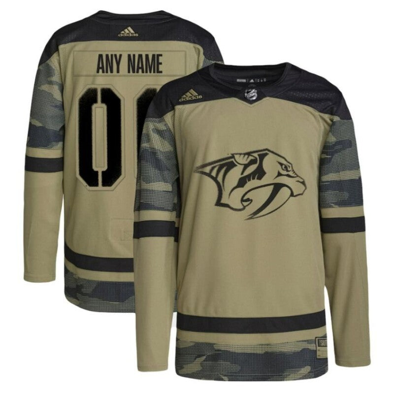 Nashville Predators adidas Military Appreciation Team Authentic Custom Practice Jersey - Camo_conew1