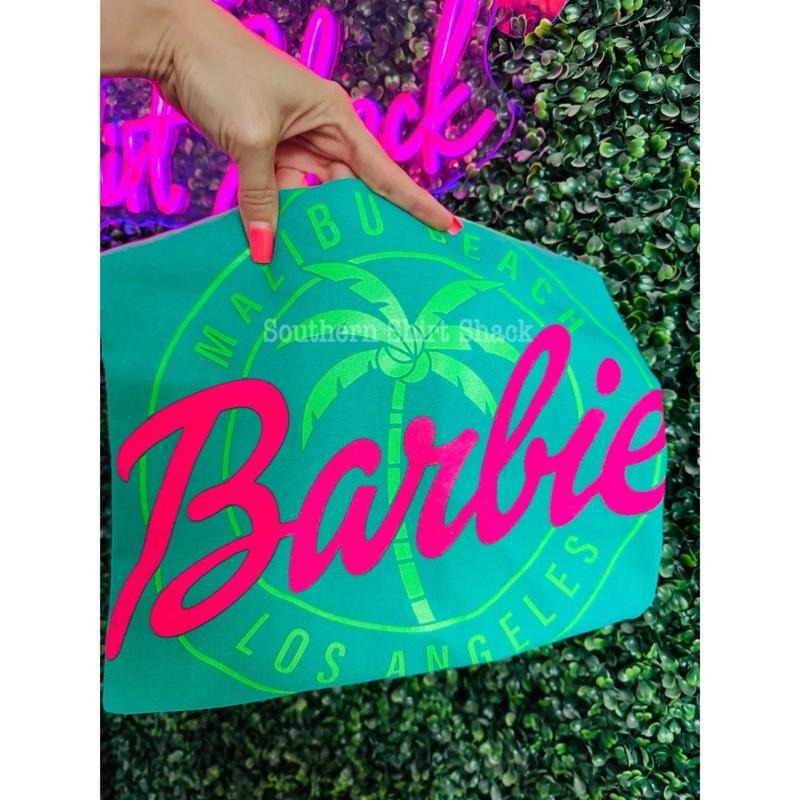 Neon Palms t shirt | island green comfort colors t shirt