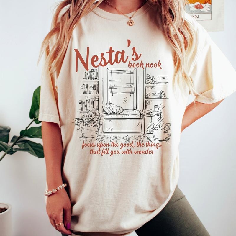 Nesta Archeron Shirt Acotar Shirt SJM Merch Velaris Shirt Bookish Crewneck Cassian And Nesta Acotar Merch Bookish Merch