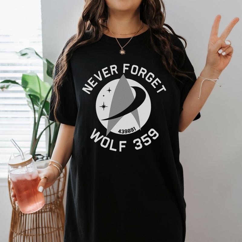 Never Forget Wolf 359 Star Trek Movie Shirt Captain Kirk Shirt