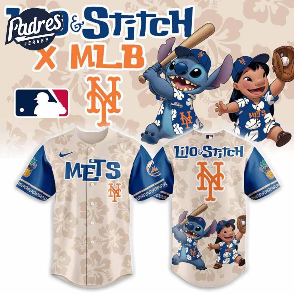 New York Mets MLB Lilo And Stitch Summer Baseball Jersey - Padres Jersey Oasis: Elevate Your Baseball Style Game