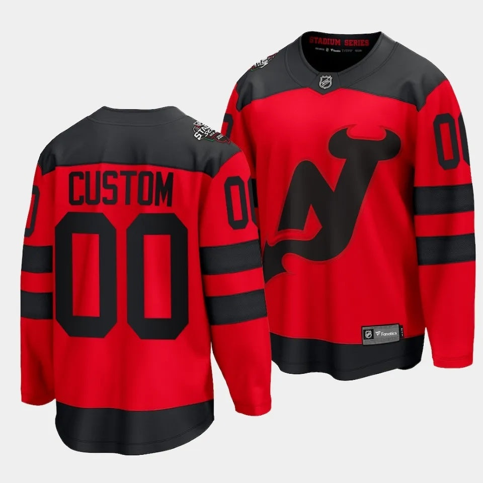 New Jersey Devils Custom 2024 NHL Stadium Series Jersey Red