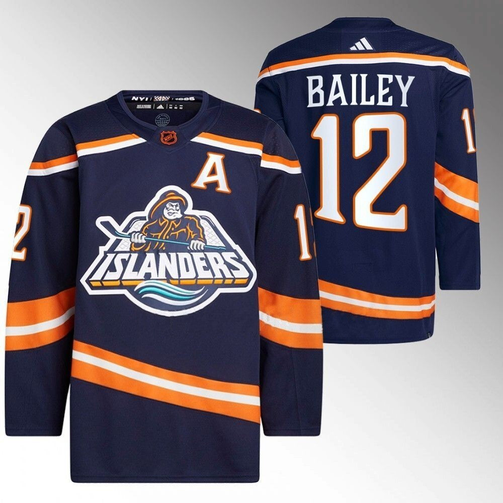New York Islanders #12 Josh Bailey navy 2022 reverse retro 2.0 primegreen authentic jersey