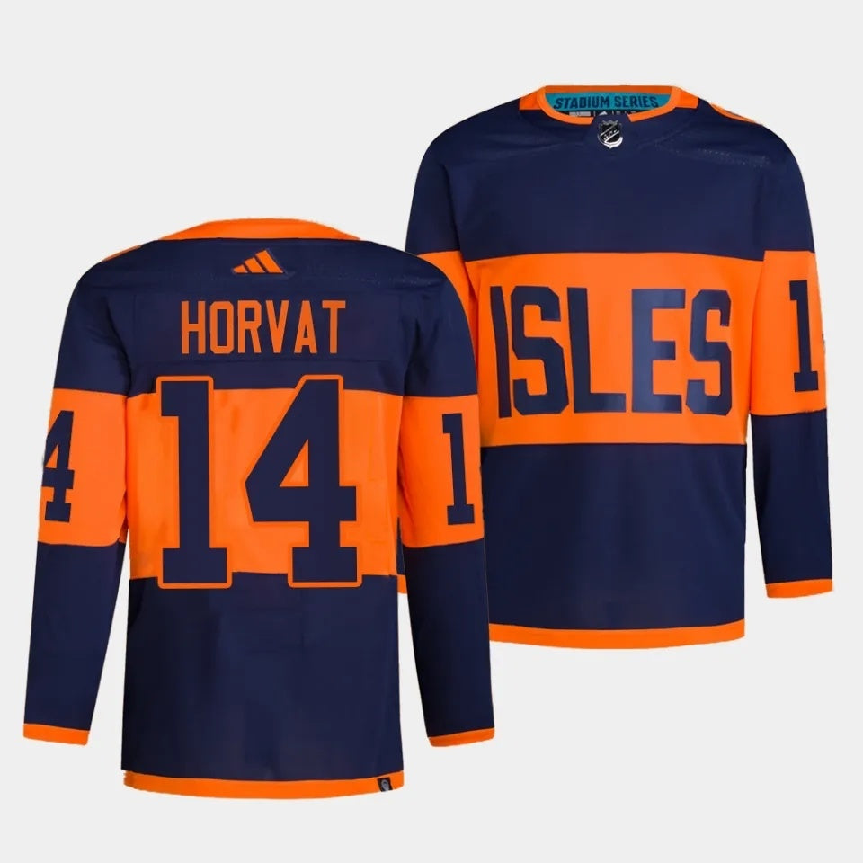 New York Islanders #14 Bo Horvat 2024 NHL Stadium Series Navy Jersey