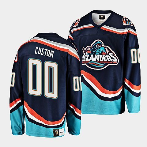 New York Islanders #custom-navy-2022-23reverse-retro-2.0-replica-jersey