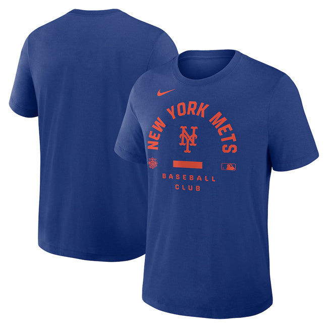 New York Mets Blue Collection Early Work Tri-Blend Dri-FIT T-Shirt