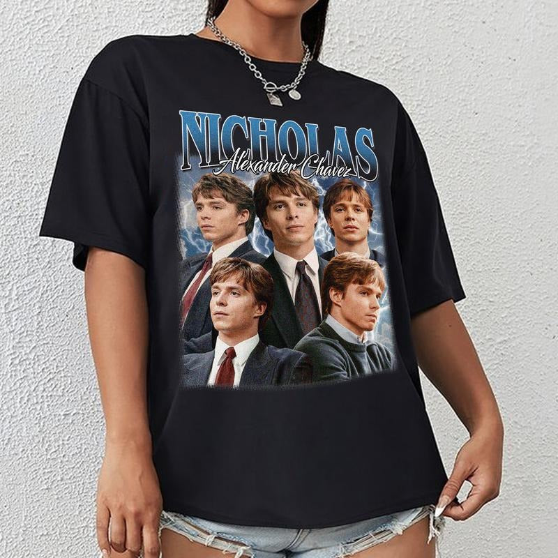 Nicholas Alexander Chavez Vintage T-Shirt, Nicholas Chavez Fan Tees Casual Fit Fabric Top, Ideal Gift for Movies Lovers - Fleece, Womenswear