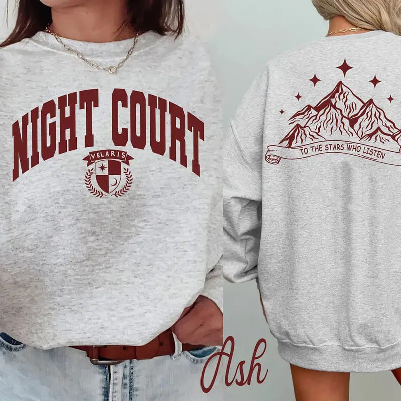 Night Court Velaris Sweatshirt, To The Stars Who Listen T-Shirt, A Court Of Thorns And Roses Shirt, City Of Starlight Sweater, Velaris Tee Shirt, Court of Dream Tee, Sarah J Maas Merch