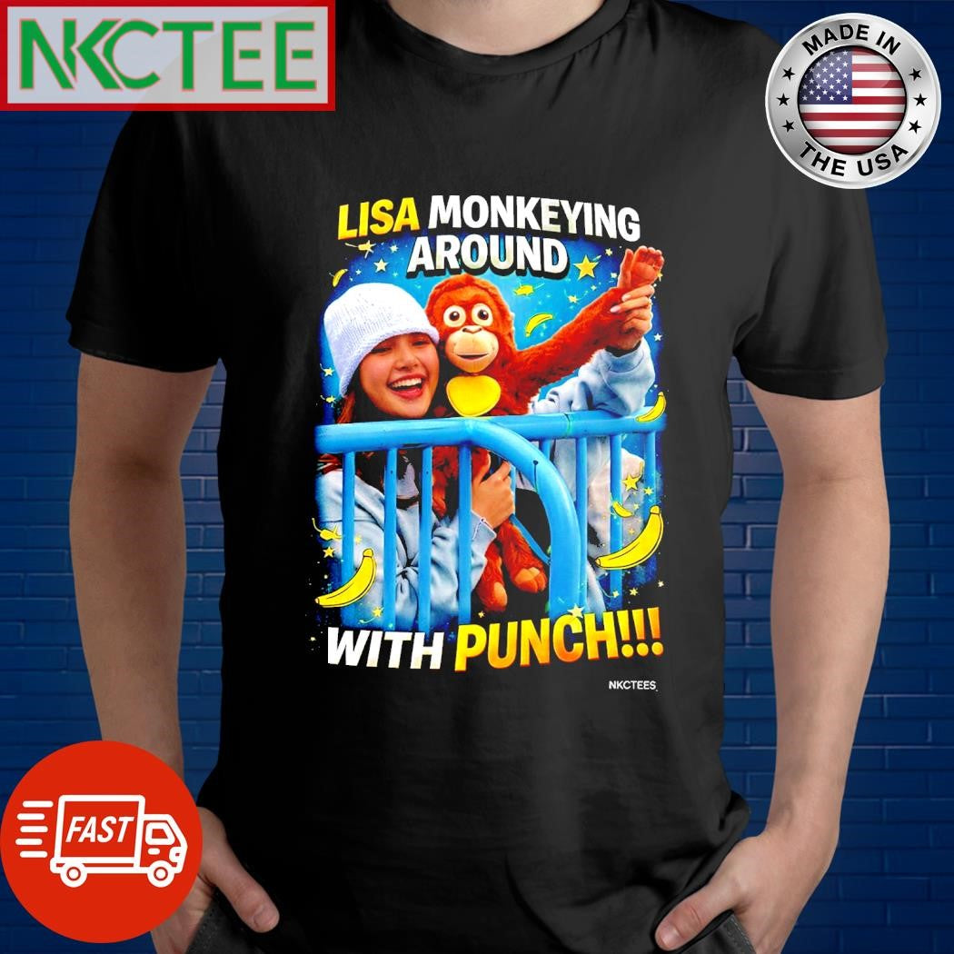 Nkctees BLACKPINK Lisa & Punch Monkey Moment 2026 T-Shirt