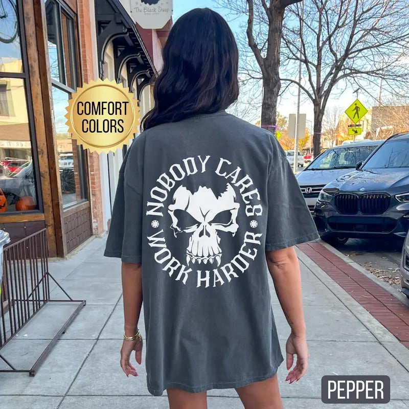 Nobody Cares Work Harder Shirt Comfort Colors Pump Cover Shirt Gym Rat Gift Weightlifting Shirt Gym Gift Men Gym Shirt Workout Shirtstyle{n002}2