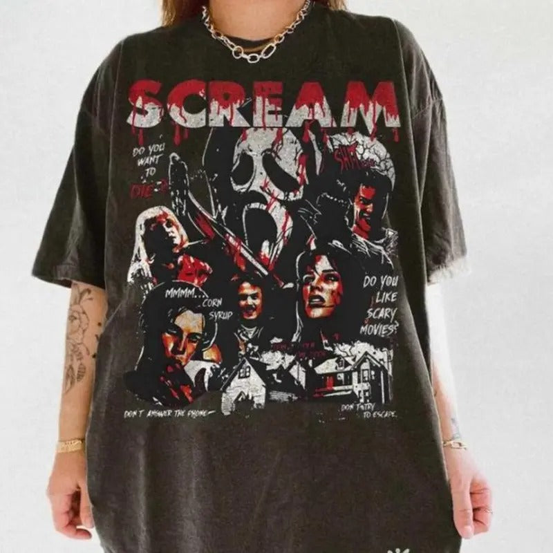 Nothin Chillin Killin Horror T shirt, Let Watch Scary Movies Sweatshirt, Ghostface Tee, Scream You Hang Up Shirt Woodboro Horror Film Club Shirt