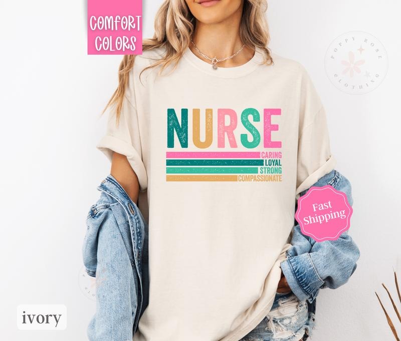 Nurse Shirt Comfort Colors, RN Shirt, Gift for Nurse