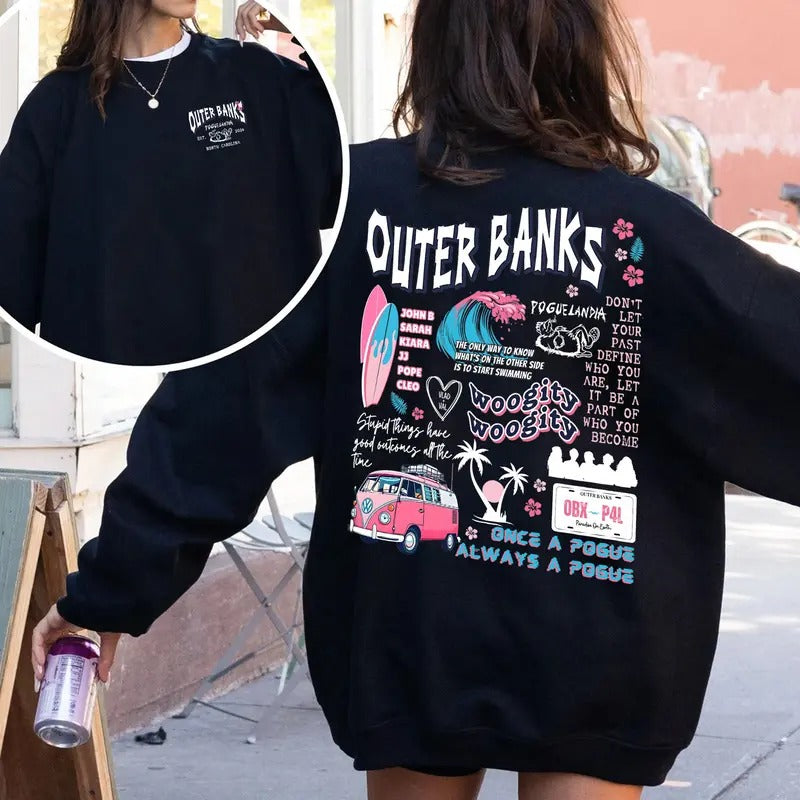 OBX Sweatshirt, Outer Banks Shirt, Outer Banks Sweatshirt, Pogue Life, John B, Paradise on Earth, Gifts For Movies Lovers, OBX Fan Merch