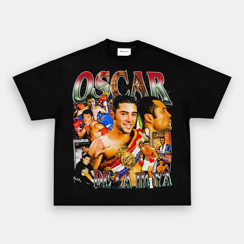 OSCAR DE LA HOYA TEE Boxing T-shirt, Boxer Tee, Sports Shirt, Athletic Tee, Fitness Gift, Workout T-shirt Crewneck Clothing Cotton Menswear