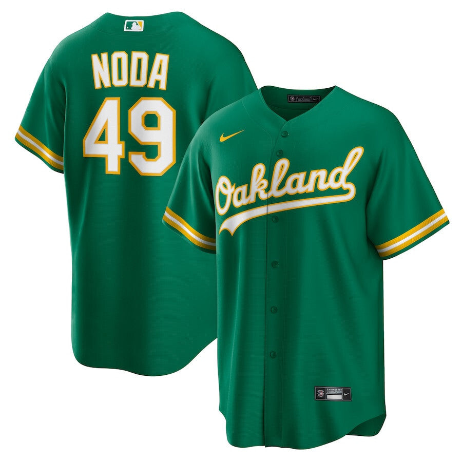 Oakland Athletics #49 Ryan Noda Alternate Men Jersey - Kelly Green