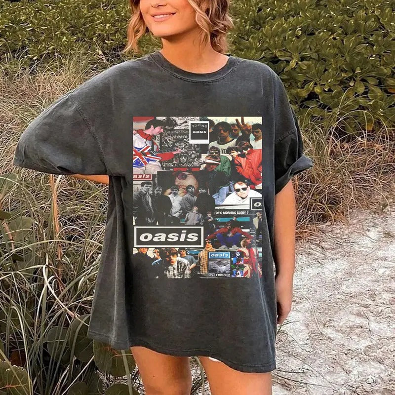 Oasis Reunion Version 2 T-Shirt, Oasis Merch, Liam Gallagher, Noel Gallagher, Perfect Gift for Oasis Fans, definitely maybe, Oasis Tour, Comfort Color