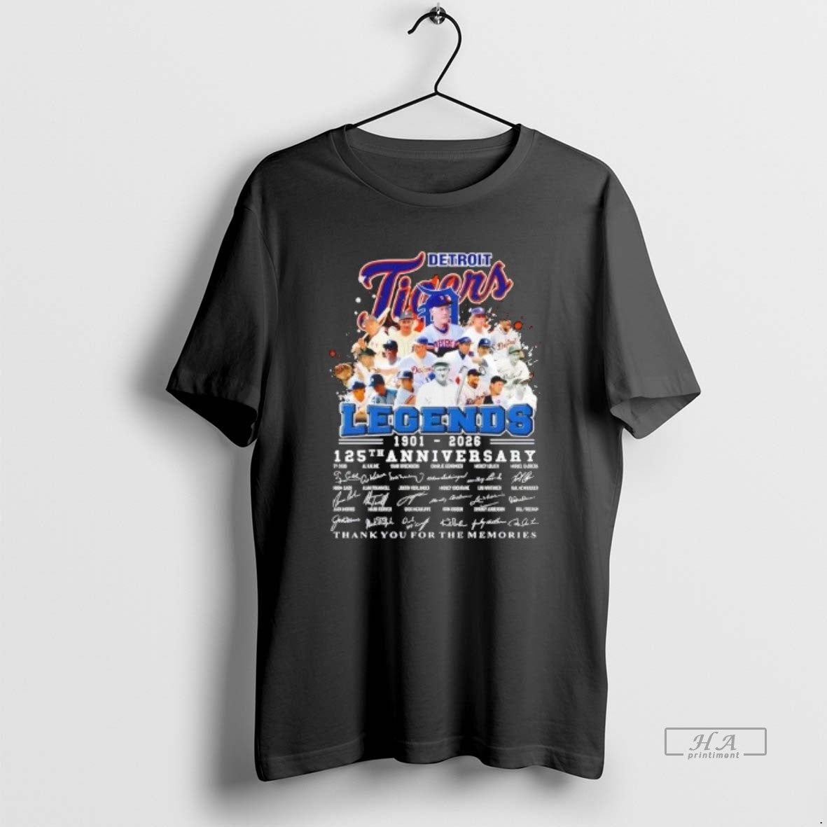 Official Detroit Tigers Legends 1901 2026 125th Anniversary Signature T-Shirt, Sweatshirt, Hoodie