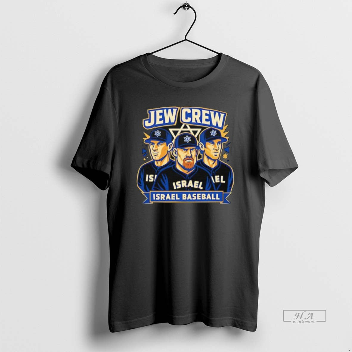Official Jew Crew Israel Baseball Team Graphic