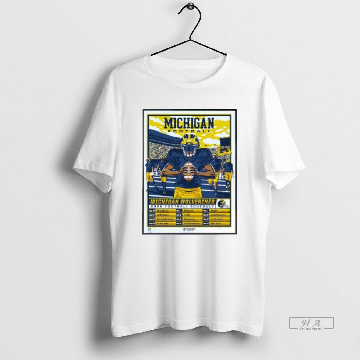 Official Michigan Wolverines 2025 Football Schedule Phenom Gallery Mens White