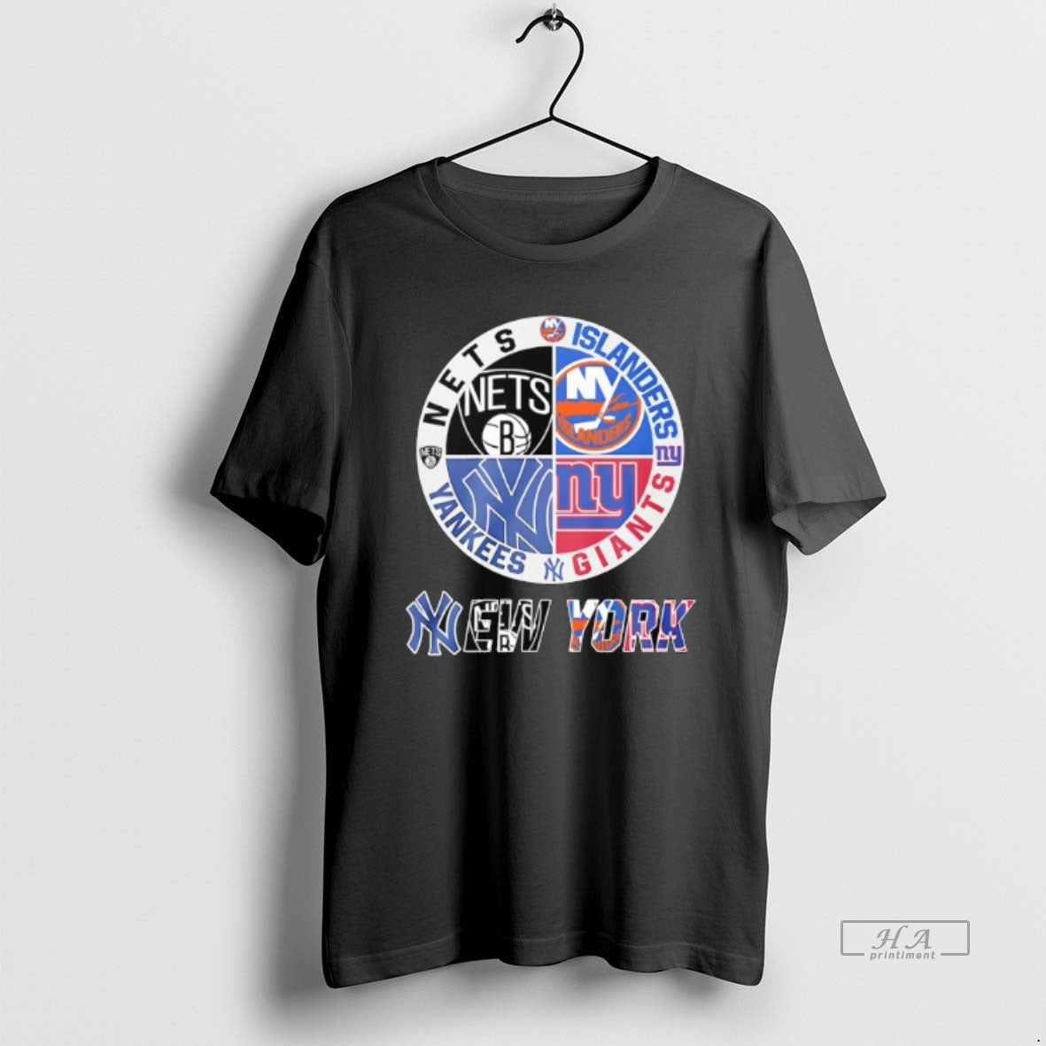Official New York Yankees Brooklyn Nets New York Islanders And New York Giants Mashup Logo T-Shirts, Hoodie, Sweatshirt