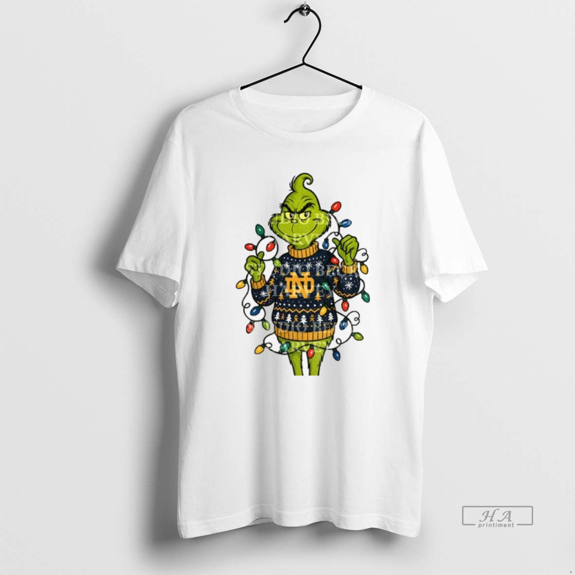Official Notre Dame Grinch Christmas Light T-Shirts, Hoodie, Sweatshirt | WearSparks.com