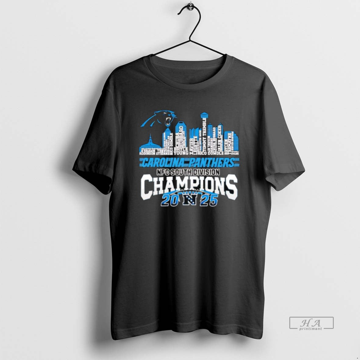 Official Skyline Of Carolina Panthers 2025 Nfc South Division Champions