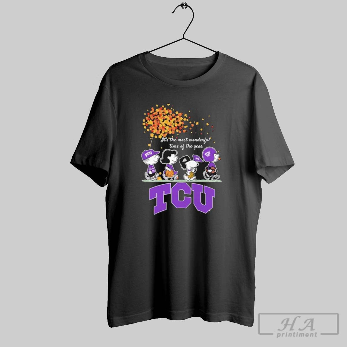 Official Tcu Horned Frogs And Peanuts Character Its The Most Wonderful Time Of The Year