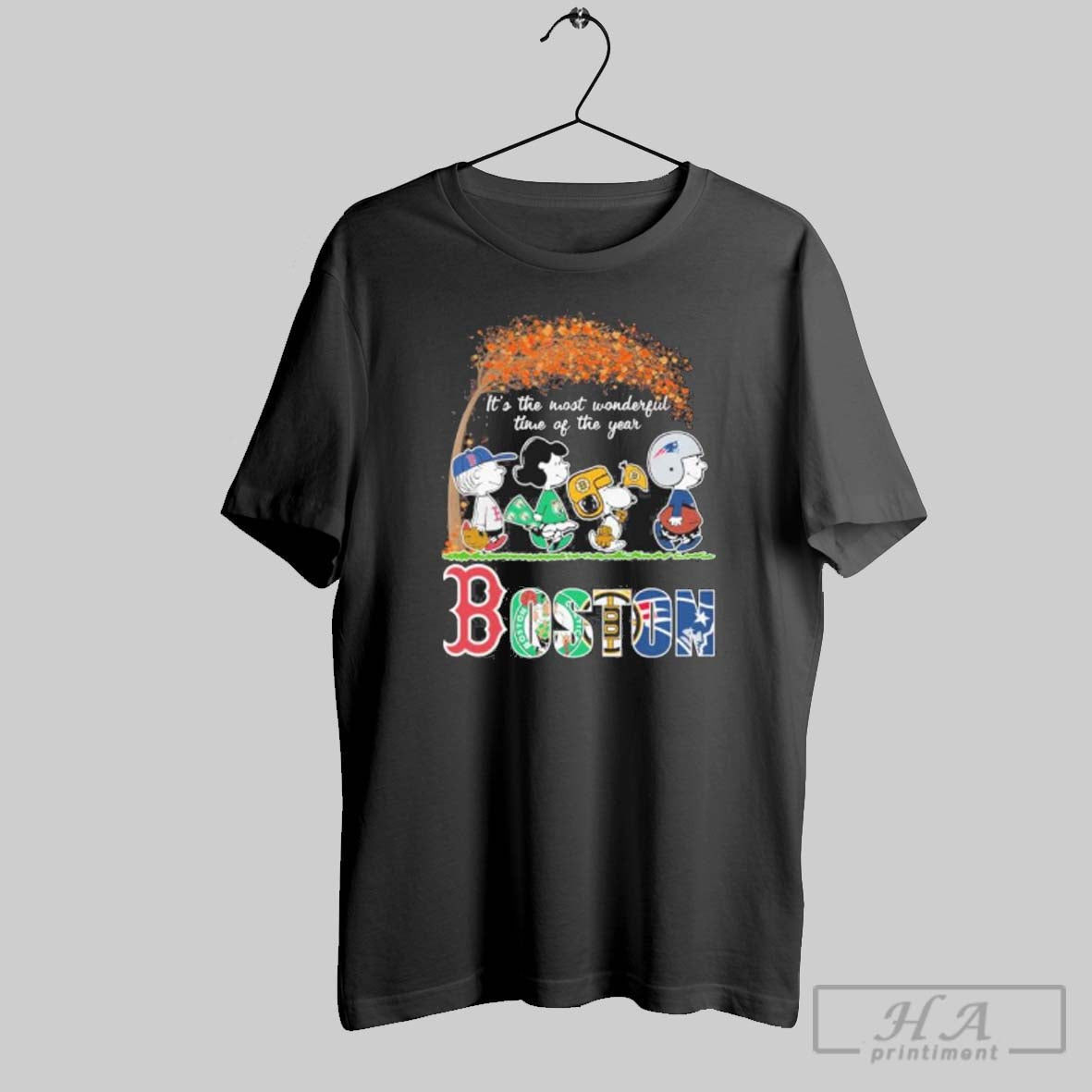 Official The Peanuts Walking X Boston Sports Teams Its The Most Wonderful Time Of The