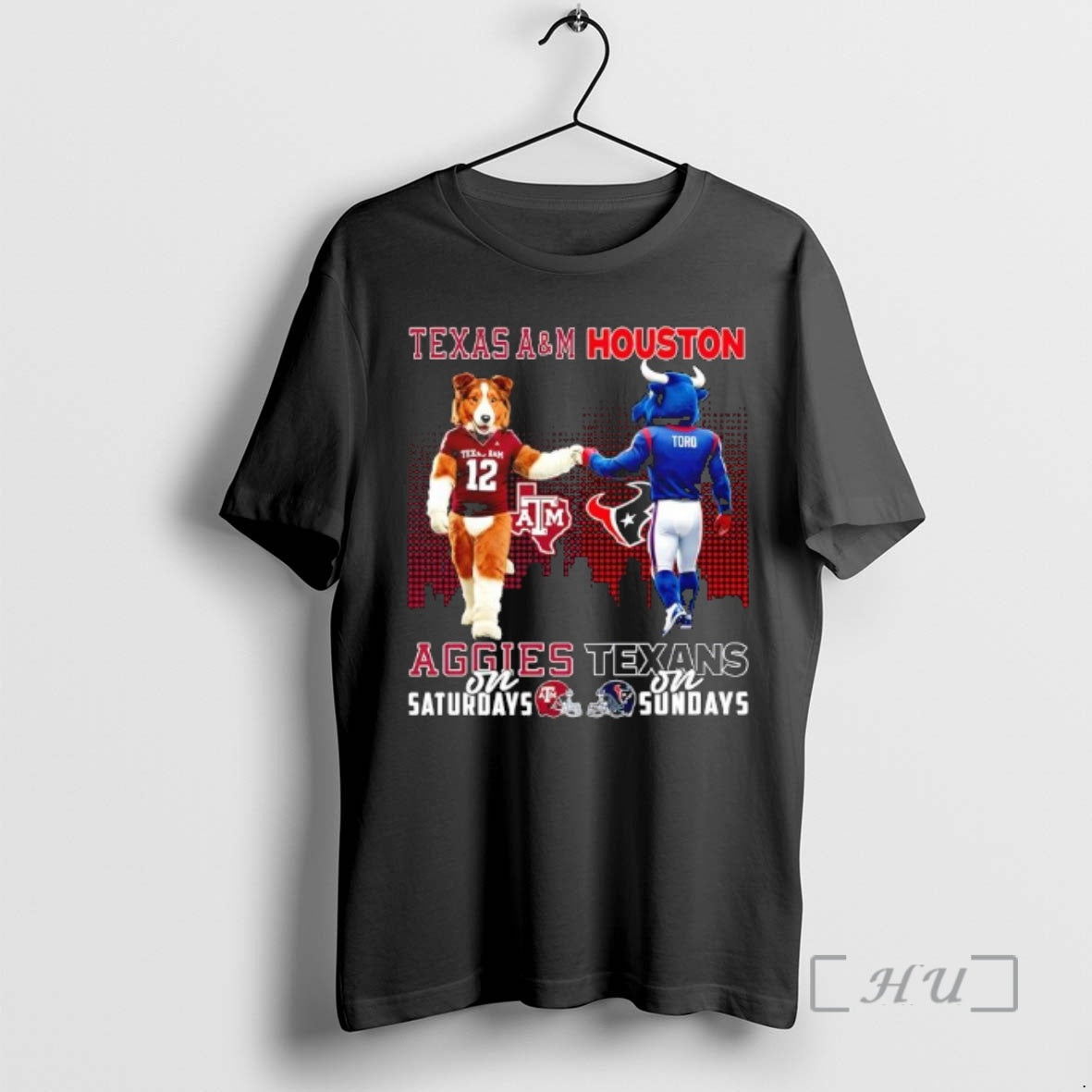 Officials Mascot Of Texas Am Aggies On Saturdays And Houston Texans On Sundays Premium T-Shirts, Hoodie, Sweatshirt