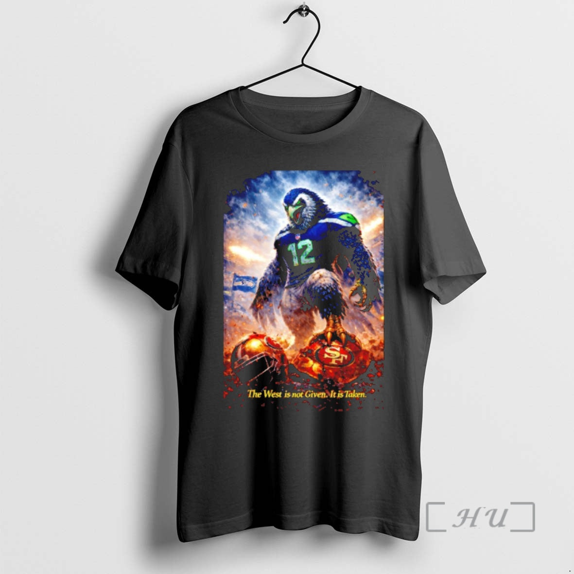 Officials Seattle Seahawks Beat San Francisco 49ers Football Mascot The West Is Not Given It