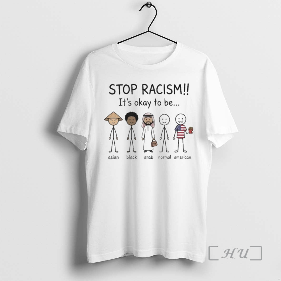 Officials Stop Racism Its Okay To Be Asian Black Arab Normal American Premium T Shirts